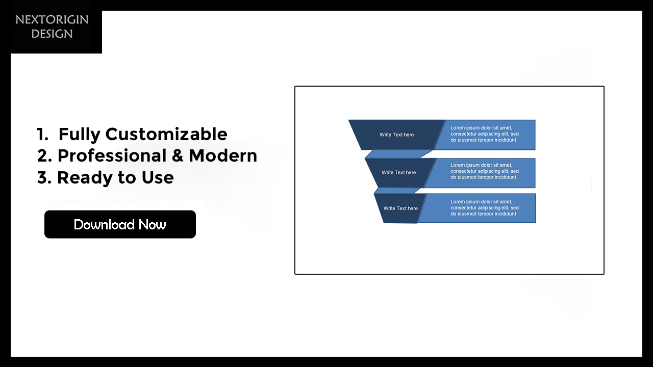 Three Points Funnel Infographic Template